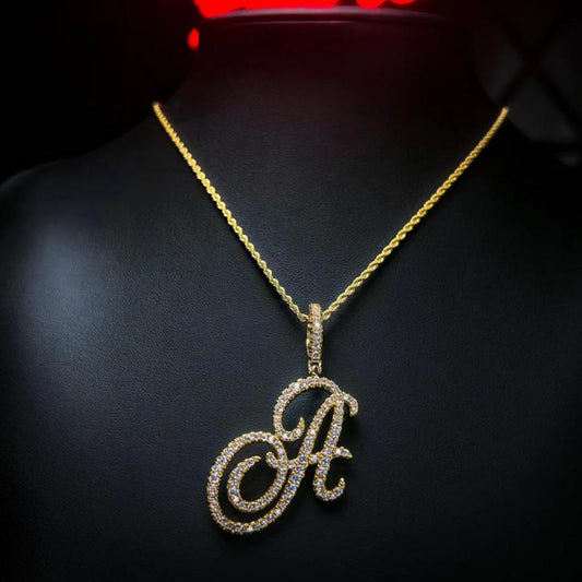 Custom Script Initial Necklace - Personalized Initial Necklace Silver Pendant Necklace Stainless Steel Pendant Necklace Day Jewelry